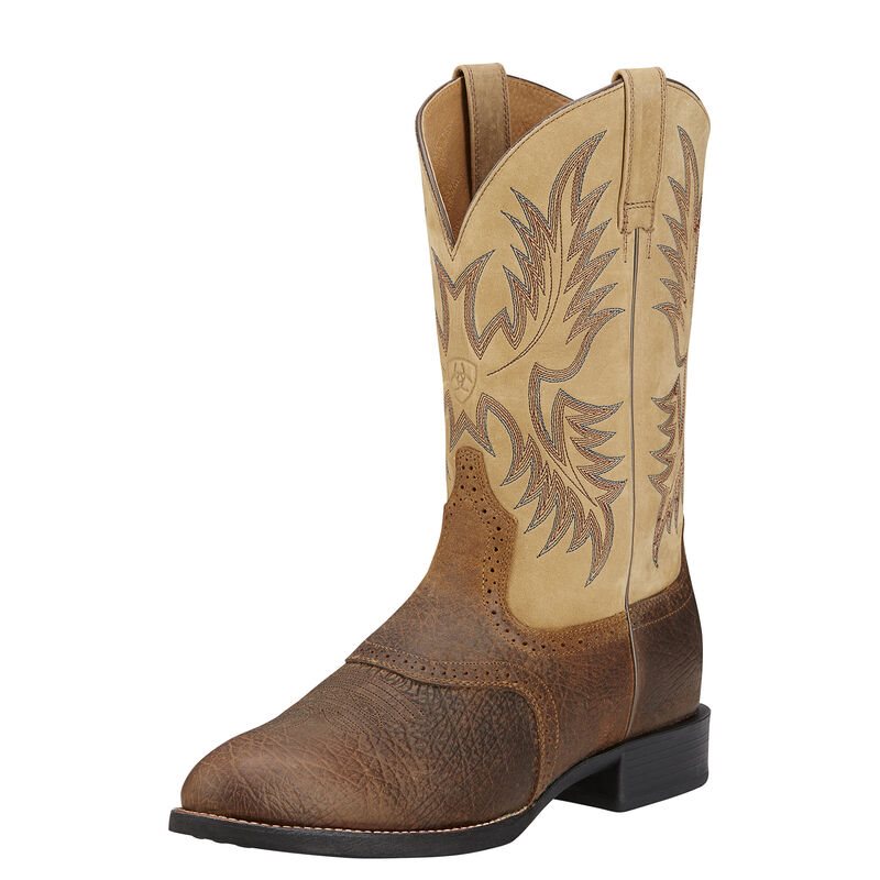 Ariat Heritage Stockman - Western Laarzen Bruin / Beige Heren - 31698-172